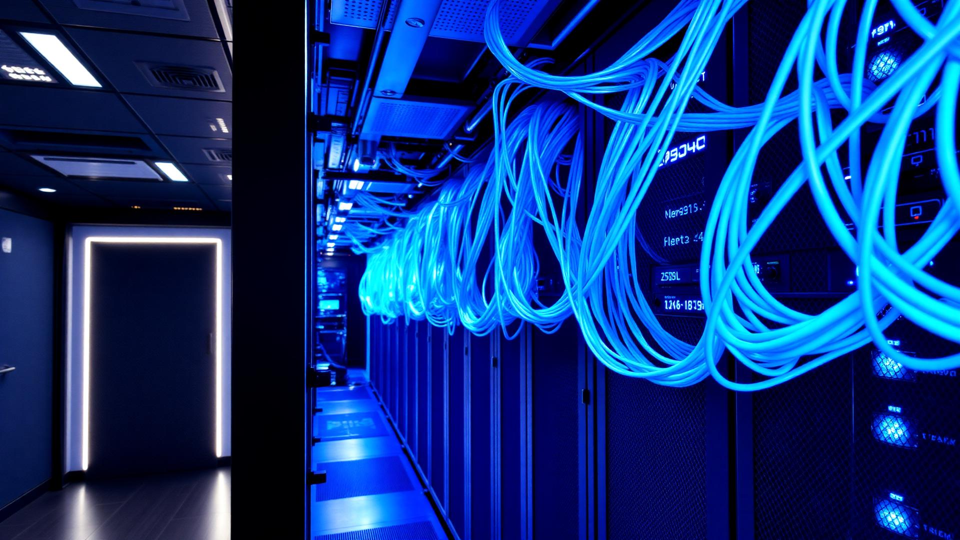 Infraestrutura de rede corporativa com cabeamento estruturado